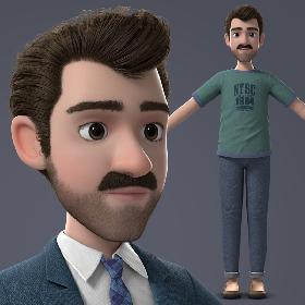 Cartoon Man 3D
